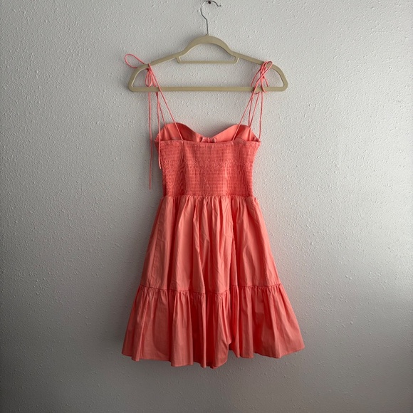 STAUD Mini Landry Dress in Grapefruit - Size Small - Picture 5 of 7
